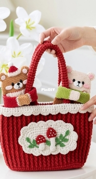 New Mommy Handmade DIY - Su Su Jie Jia - Susans Family - Bear Earphone Case (Pajama/Overall/Sweater Style) - Free