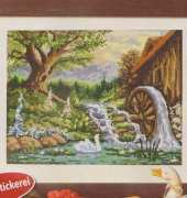 Landscape with a Windmill - Coricamo №8213 From Dein Kreuzstich Magazin 01-2012