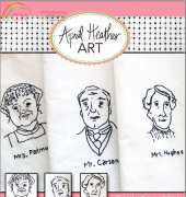 Downton Abbey Staff 1-Embroidery - Mrs. Patmore, Mr. Carson, and Mrs. Hughes