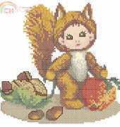 Ellen Maurer Stroh EMS Animal Babies - Squirrel Baby PCS