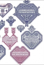 Needleprint Bridegrooms Hearts