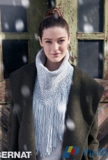 Yarnsinspirations-Cozy Fringed Cowl by Bernat Design Studio-Free