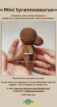 Sparrow Dreamer - Lyubov Ponomarenko - Mini Tyrannosaurus