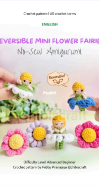 Chibiscraft - Febby Kurniawati Pranajaya - Reversible Mini Flower Fairies