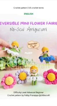 Chibiscraft - Febby Kurniawati Pranajaya - Reversible Mini Flower Fairies