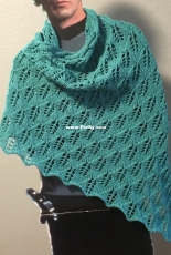 Cable and Leaves Shawl by GreatScott Knitting-Free
