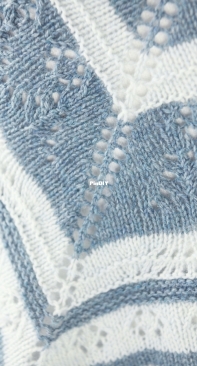 Two-Color Triangular Lace Shawl by Michael Harrigan-Free