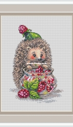 Green Terrace - Hedgehog with Raspberries by Anna Petunova