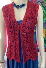 Leaf Shadows Vest by Jeri Riggs-Free