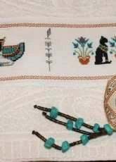 My work - Egypt biscornu & towel