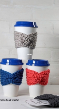Winding Road Crochet - Lindsey Dale - Twisted cup cozy - Free
