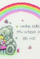 Anchor Me To You Tatty Teddy TT218 Rainbow Birth Sampler XSD