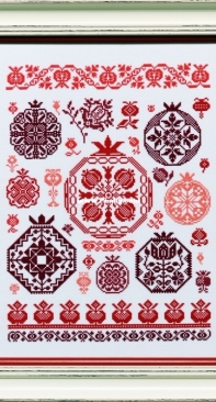 OwlForest Embroidery 002-GK-S - Pomegranate Quaker - XSD