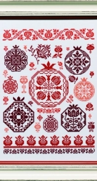 OwlForest Embroidery 002-GK-S - Pomegranate Quaker - XSD