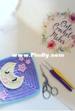 Cute Crochet Makes - Lisa Hooper - Sleepy Moon Square - Free