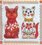 Two elegant cats by Iveta Hlavinova