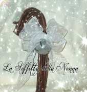 Silver wicker cane