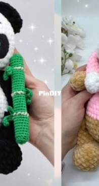 Anastassiya Toys - Anastasia Zakharova - Анастасия Захарова - Panda and Bear - Косолапики - Russian