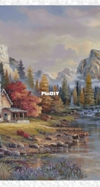 Cross Stitch Love - Mountain House by Maria Pulinovich