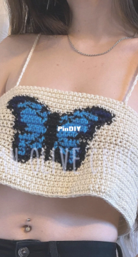 Autumn Olive Crochet - Autumn Olivia Ward - Y2K Butterfly Tank Top  - Free