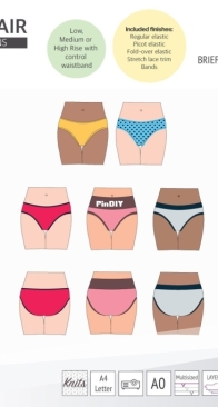 Sinclair Patterns - S1500 - Kiki Briefs - Size 0-30