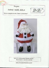 DeD Oficina Artesanato-Handcraft Father Christmas /Portuguese