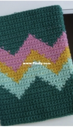 Crochet spot - Amy Yarbrough - Retro Chevrons Tablet Cover - Free