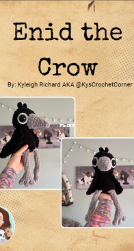 Kys Crochet Corner ‑ Kyleigh Richard ‑ Enid the Crow