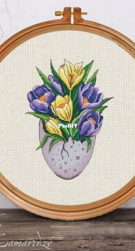 Crocuses In A Shell by Tamriko Lamaridze