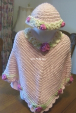 Sandys Cape Cod Originals - Sandy Powers -  Pretty Princess Poncho and Hat Set