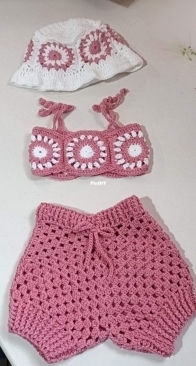 Summer beach outfit set for baby girl