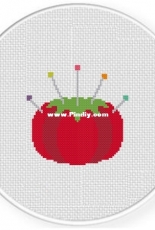 Daily Cross Stitch - Tomato Pin Cushion
