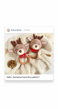 Svetlaartshop - Sonajero para bebe de reno - Eng o Es