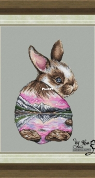 Bunny in pink by Ksenia Glushkova (by Ksu/Ксю)