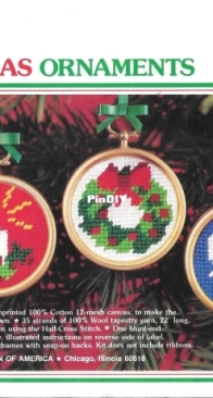 Needlecraft WonderArt - 6894 - Candle, Wreath and Angel Christmas Ornaments -  Plastic Canvas