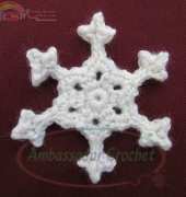 Ambassador Crochet - Kristine Mullen - Snappy Snowflake - Free