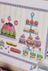 Le Brunch aux Cupcakes from Creation Point de Croix 51 June - July 2015