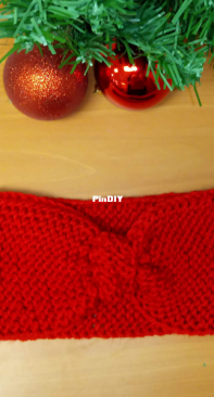 Red headband earwarmer