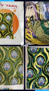 Chunky Yarn - CS703 Cross Stitch Kits - Peacocks Feather