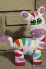 Felt rainbow zebra