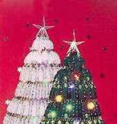 Beaded Crystal Safety Pin Christmas Tree