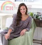 Red Heart- LW3112- Aran Isle Throw- Free