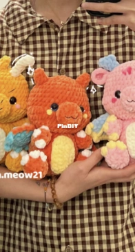 RIN Crochet - rin.meow21 - Linh Dang - 3in1 Dragon Cotton Candy - Charizard - Dragonite