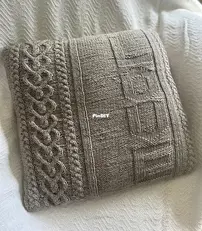 Love Cable Pillow by Lara Simonson