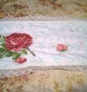table cloth on bamboo pattern fabric