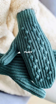 Crochet together - Svetlana Kochkina - Светлана Кочкина - Mittens Raindrops - Варежки Raindrops - Russian
