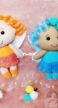 Atelier Samants Mimos - Little Fairies - Fadinhas - Felt - Portuguese