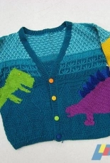 Stefans Dinosaurs Cardigan by Pat McDermott /Yarn Market