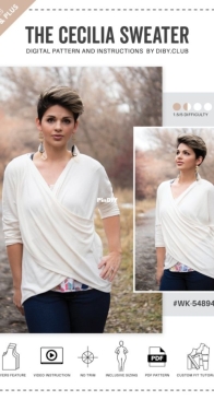 Diby Club - Cecilia Crisscross Sweater - WK 54894 - Size 0-20