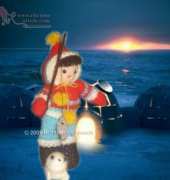 Handmadeawards Eskimo Little Boy Fishing With His Baby Seal